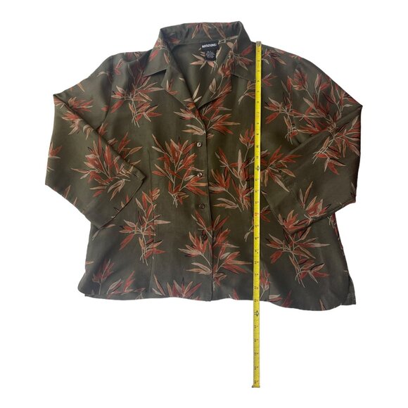 100% Silk Notations Silk Women's Blouse Size Large - Picture 3 of 8